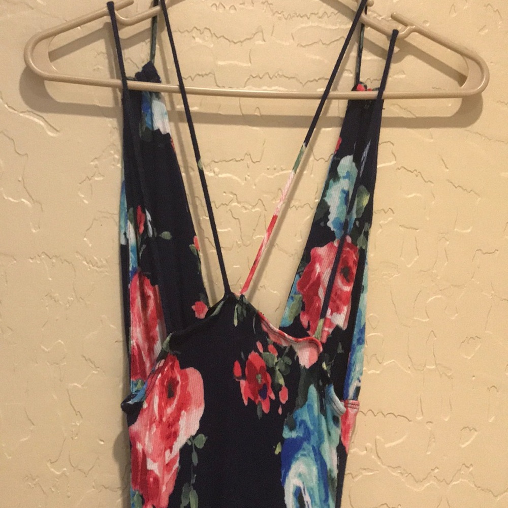 LUX -  ~  Front Slit Floral Maxi Dress - Picture 5 of 6